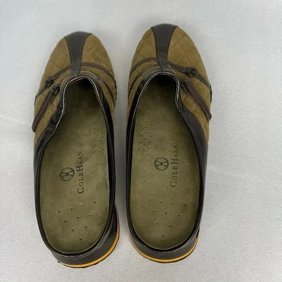 Cole Haan Air Slip-On Green and Brown Loafes Backless Mules Shoes US 7 B - Picture 7 of 8